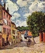Alfred Sisley Strabe in Moret-Sur Loing painting